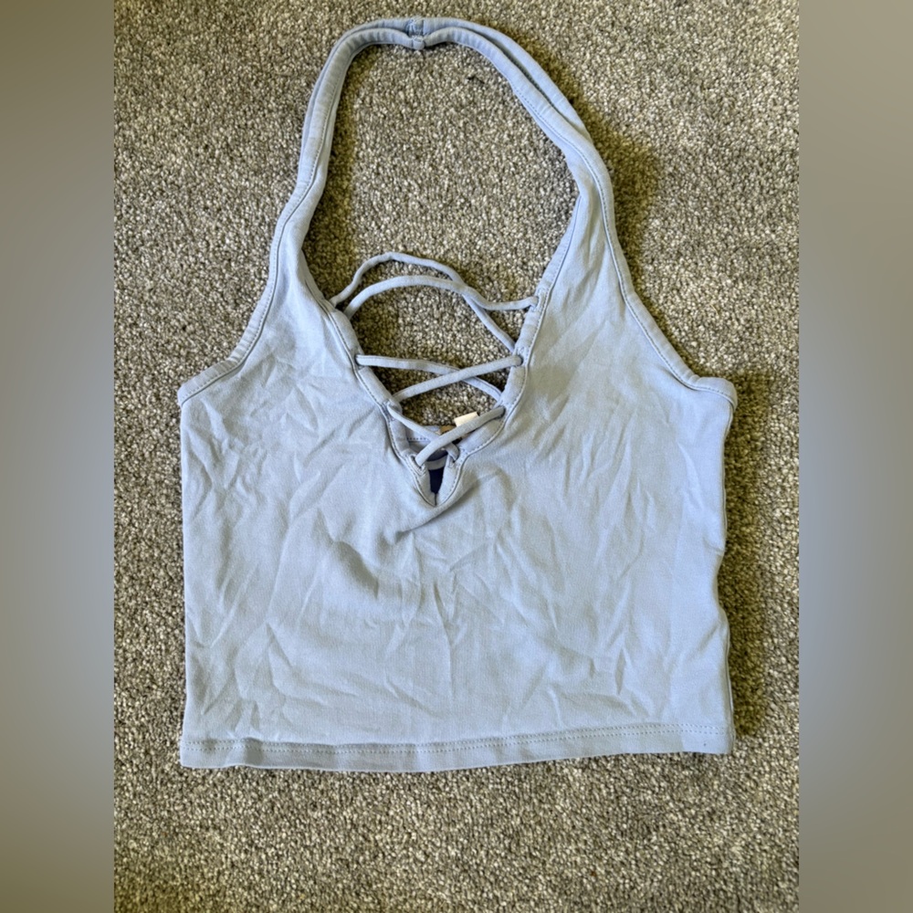 Express Signature Light Blue Top